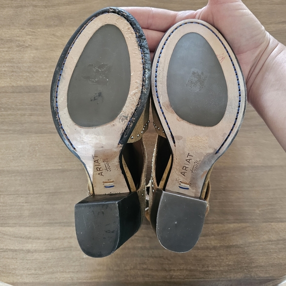 ARIAT TWO24 OPEN TOED/BOOTIES SANDALS SZ 7.5B - Picture 6 of 12